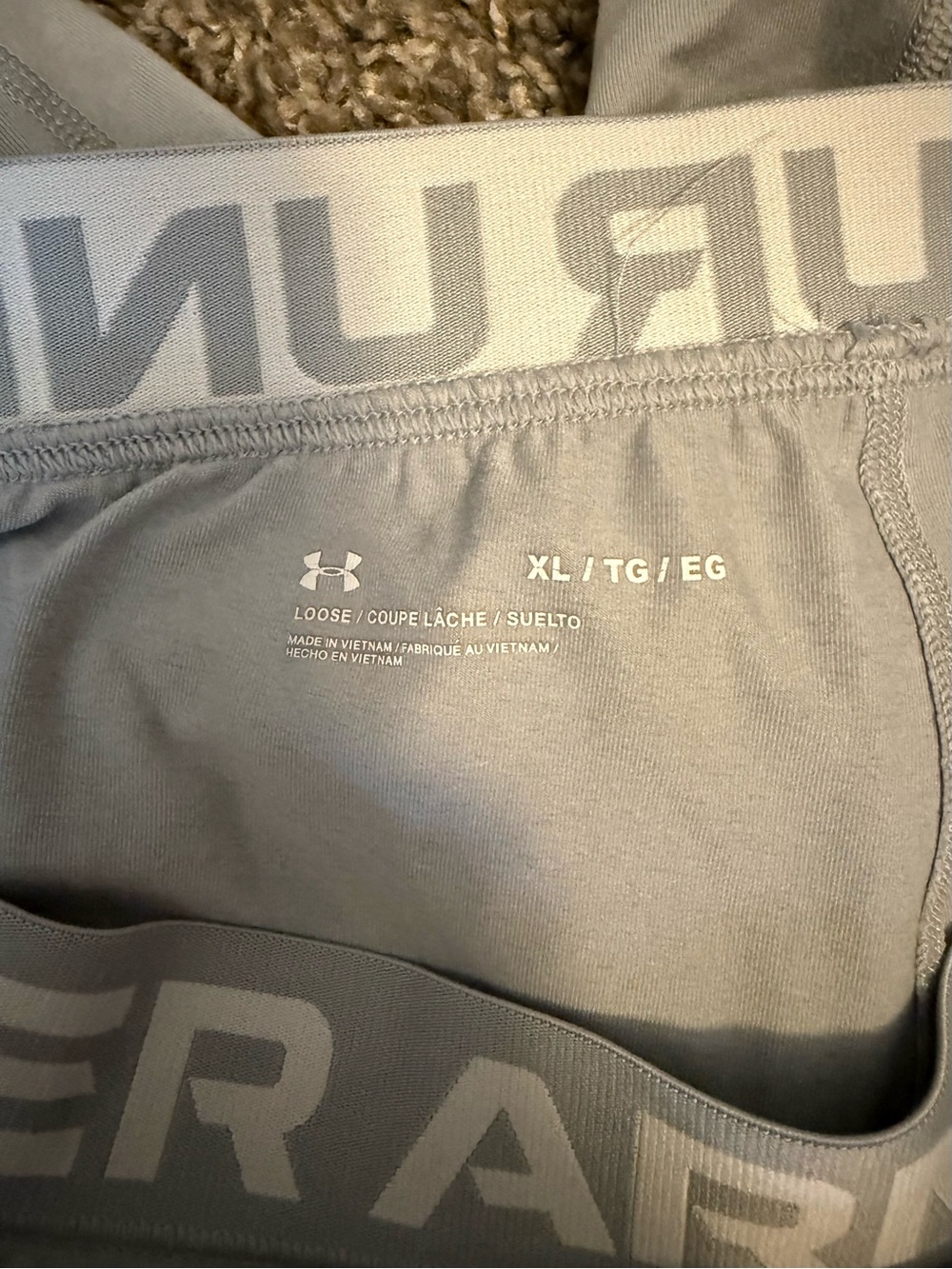 Under Armour Women’s Light Gray Performance Sweatpants with Branded Waistband - Picture 5 of 5